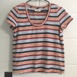 Madewell striped scoop neck shirt
